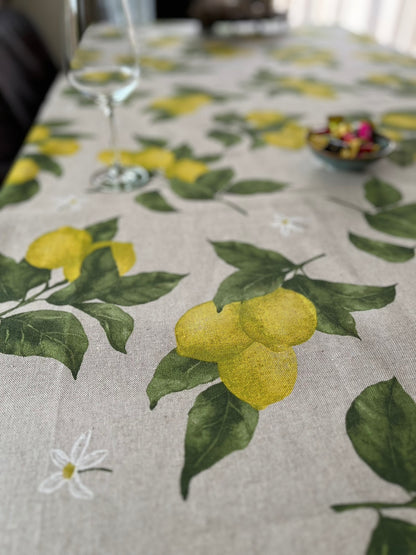 Nappe italienne Limoni 4 - coton - motif citrons