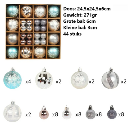 Mélange de boules de joyeux Noël