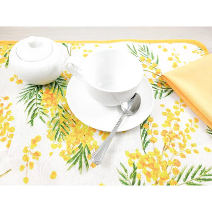 Set de table avec serviette Mimosa