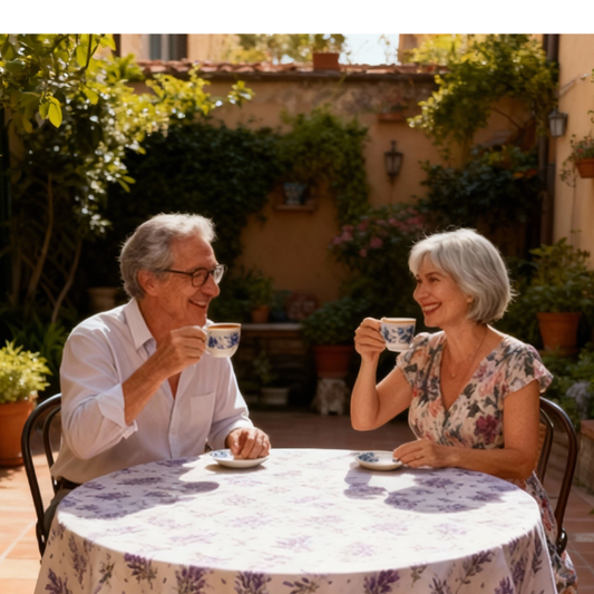 Tafelkleed - Lavanda rond