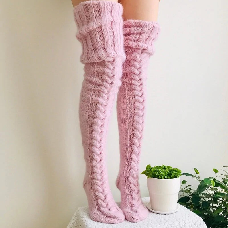 Nora's Cozy Winter Knee Socks