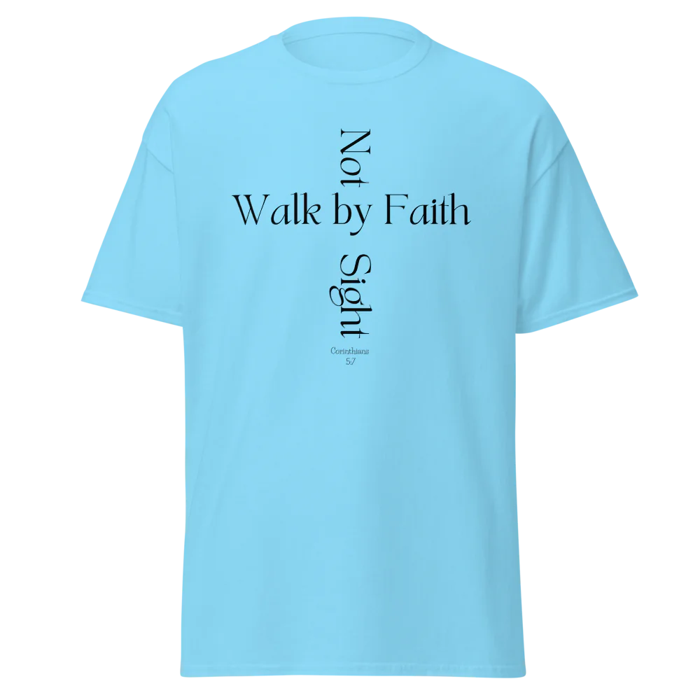 Tellon Unisex Classic Tee | Walk by Faith cross