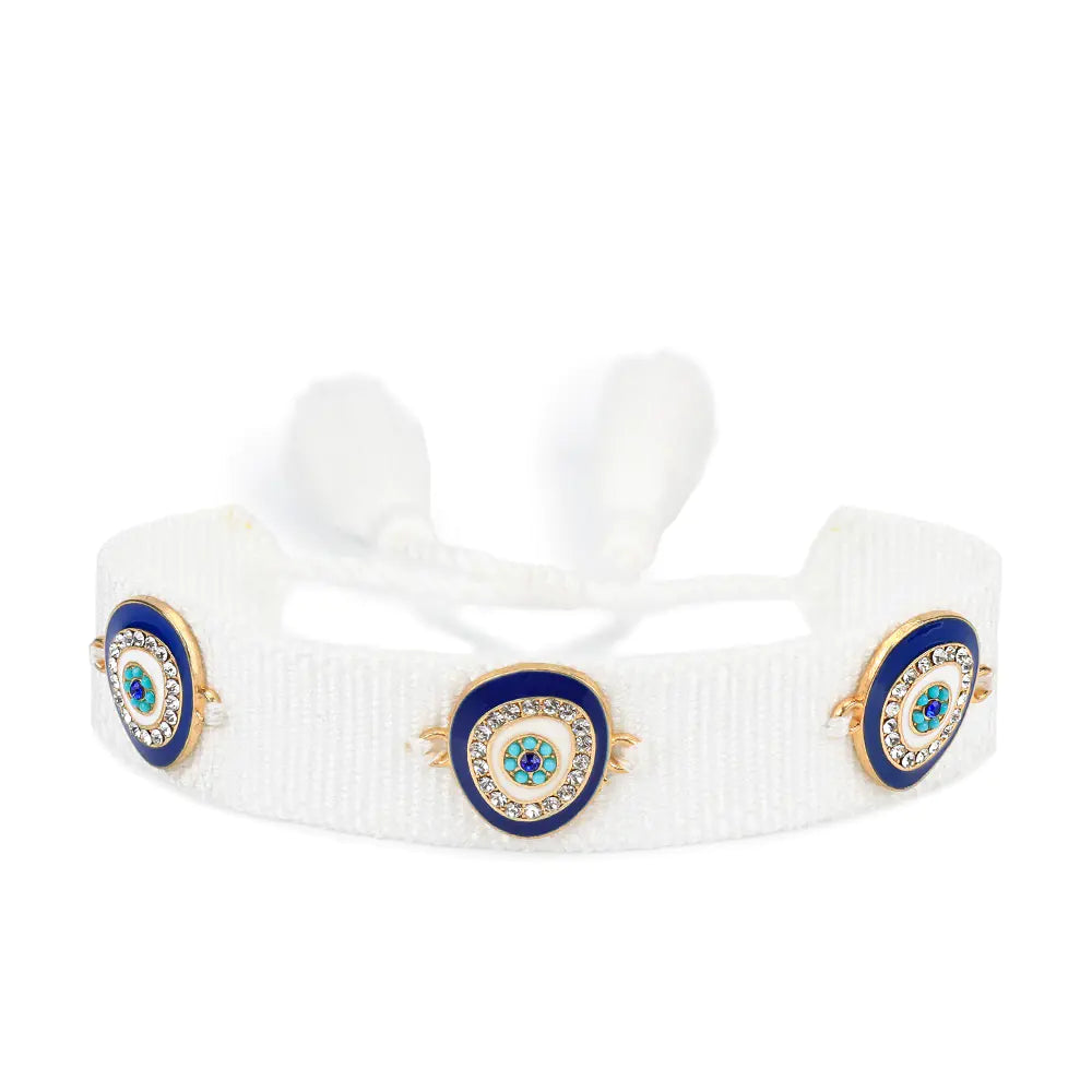 Gewebtes Armband „Lucky Blue Eyes“
