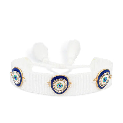 Gewebtes Armband „Lucky Blue Eyes“