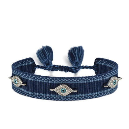 Gewebtes Armband „Lucky Blue Eyes“