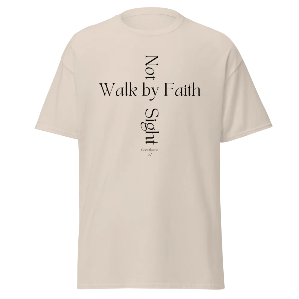 Tellon Unisex Classic Tee | Walk by Faith cross
