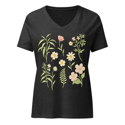 Tellon V-Neck T-Shirt | Wild Flowers