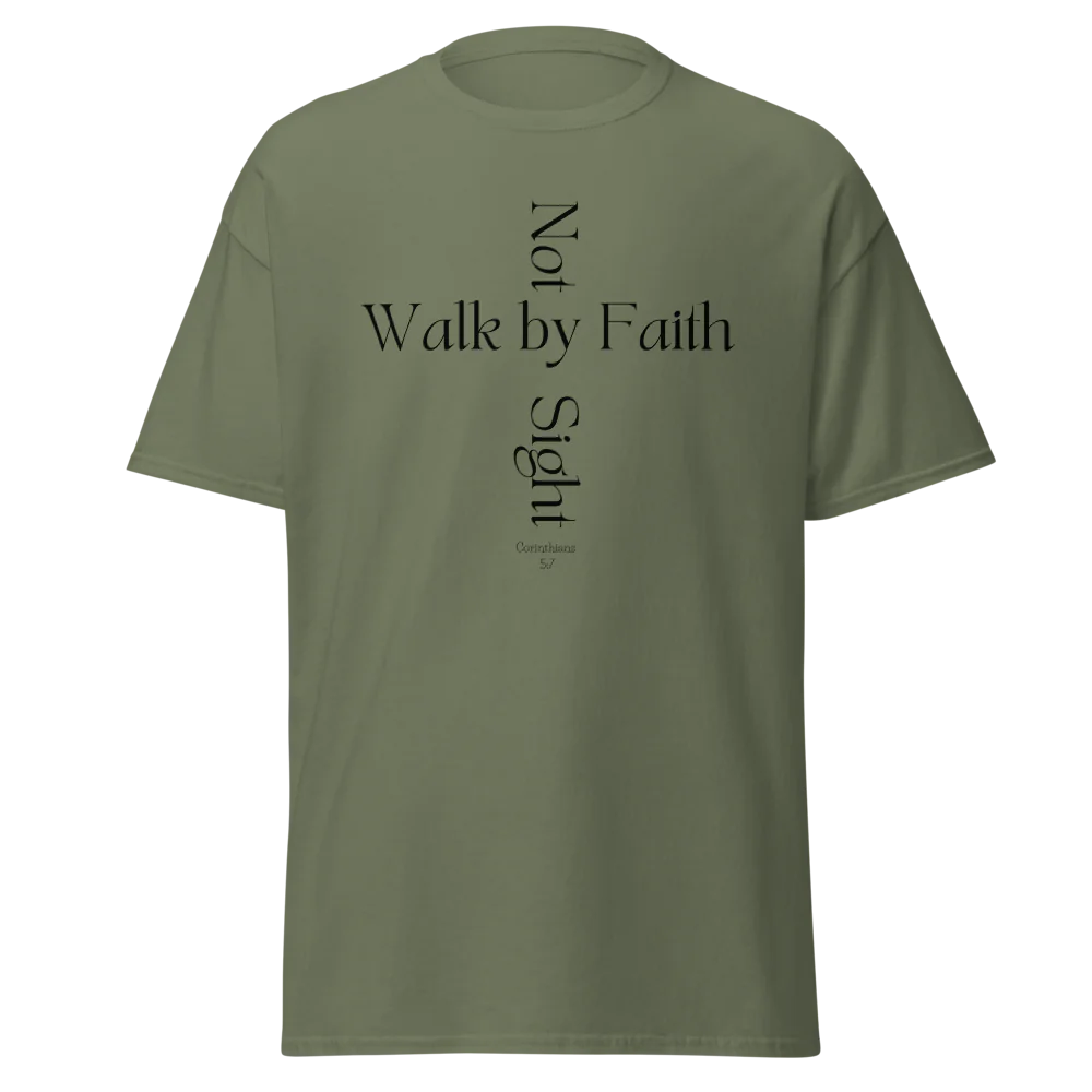 Tellon Unisex Classic Tee | Walk by Faith cross