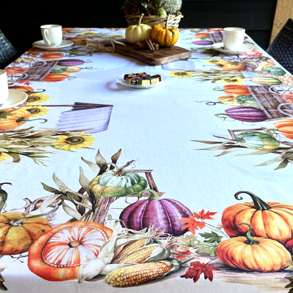Italiaans katoenen tafelkleed Zucche pompoen
