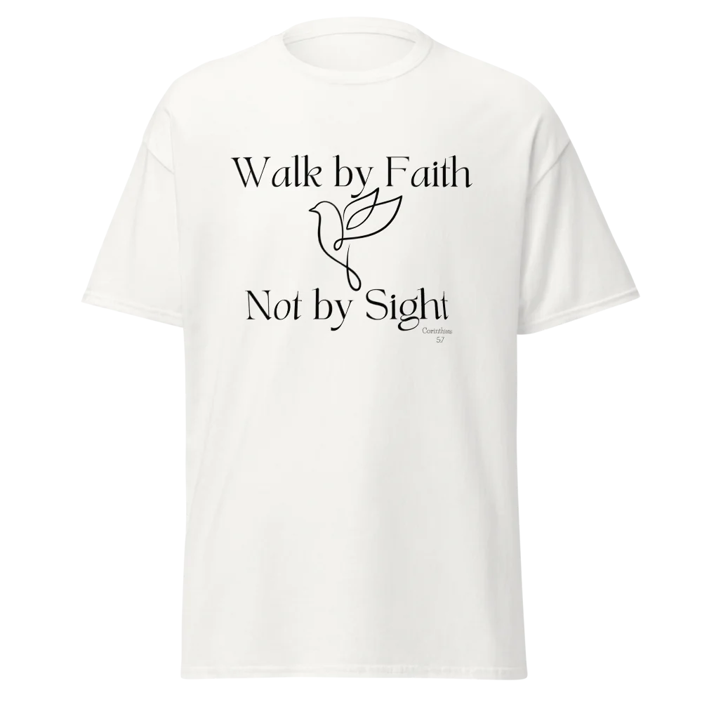Tellon Unisex Classic Tee | Walk by Faith dove