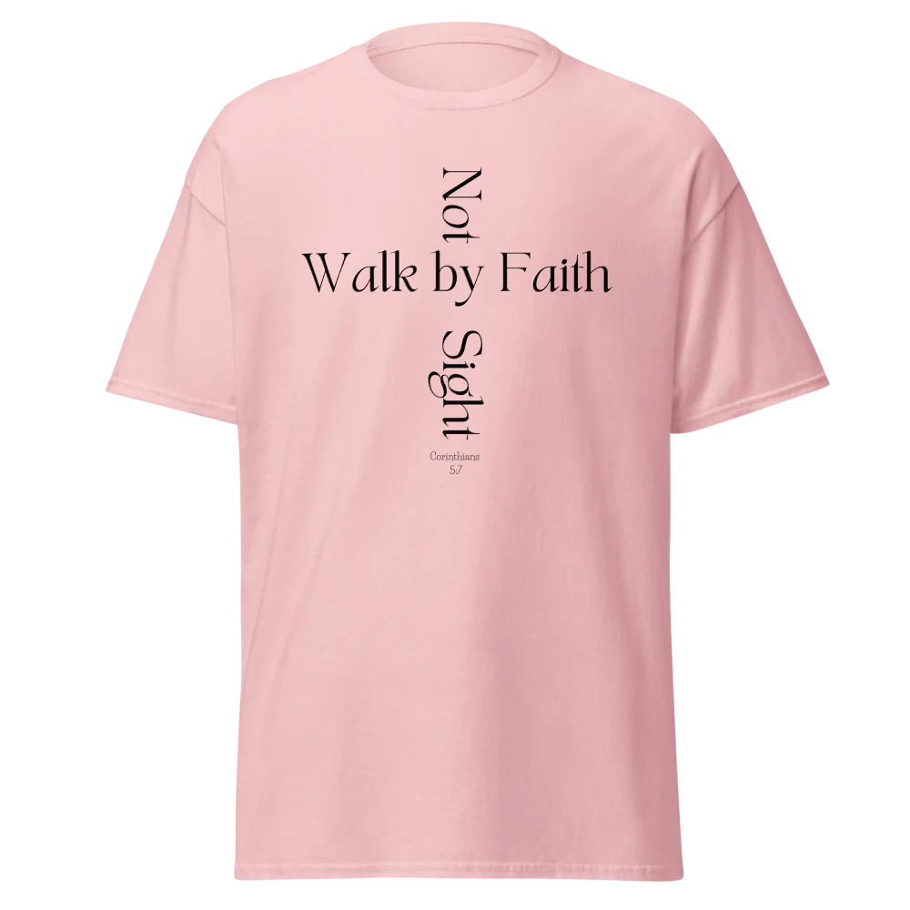 Tellon Unisex Classic Tee | Walk by Faith cross