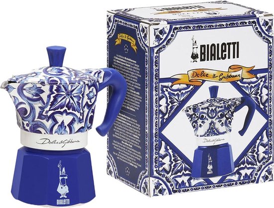 Italiaanse Koffiepot Bialetti MOKA D&G Blauw Aluminium 6 Kopjes