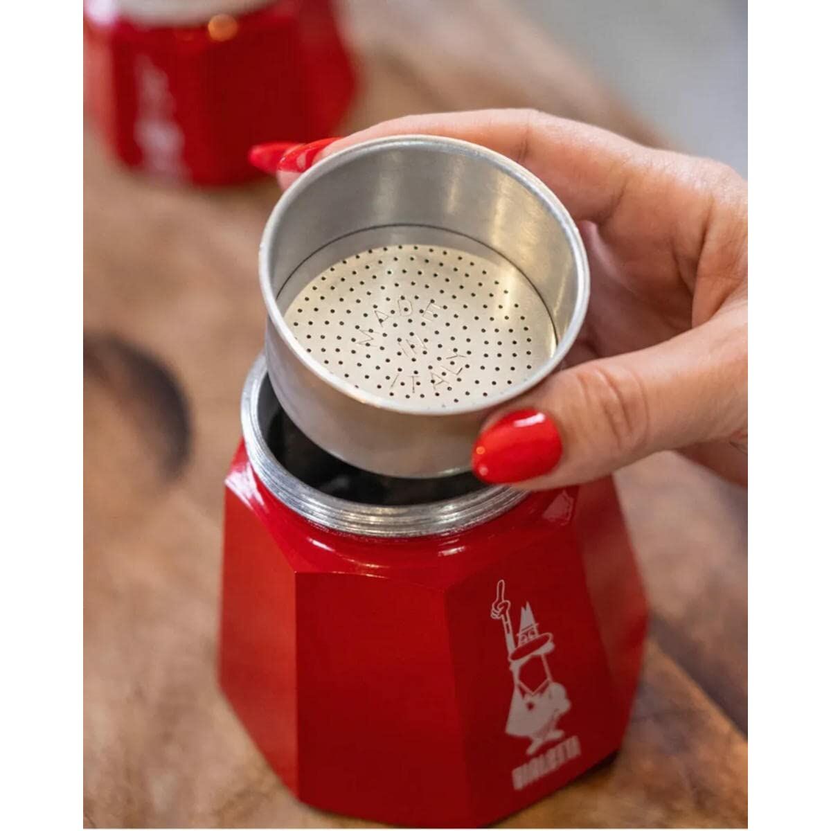 Italiaanse Koffiepot Bialetti MOKA D&G Rood Aluminium 6 Kopjes