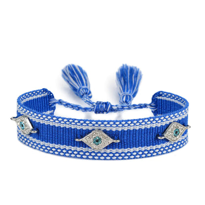 Gewebtes Armband „Lucky Blue Eyes“
