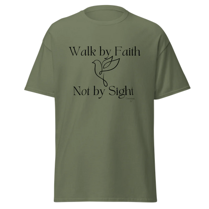 Tellon Unisex Classic Tee | Walk by Faith dove