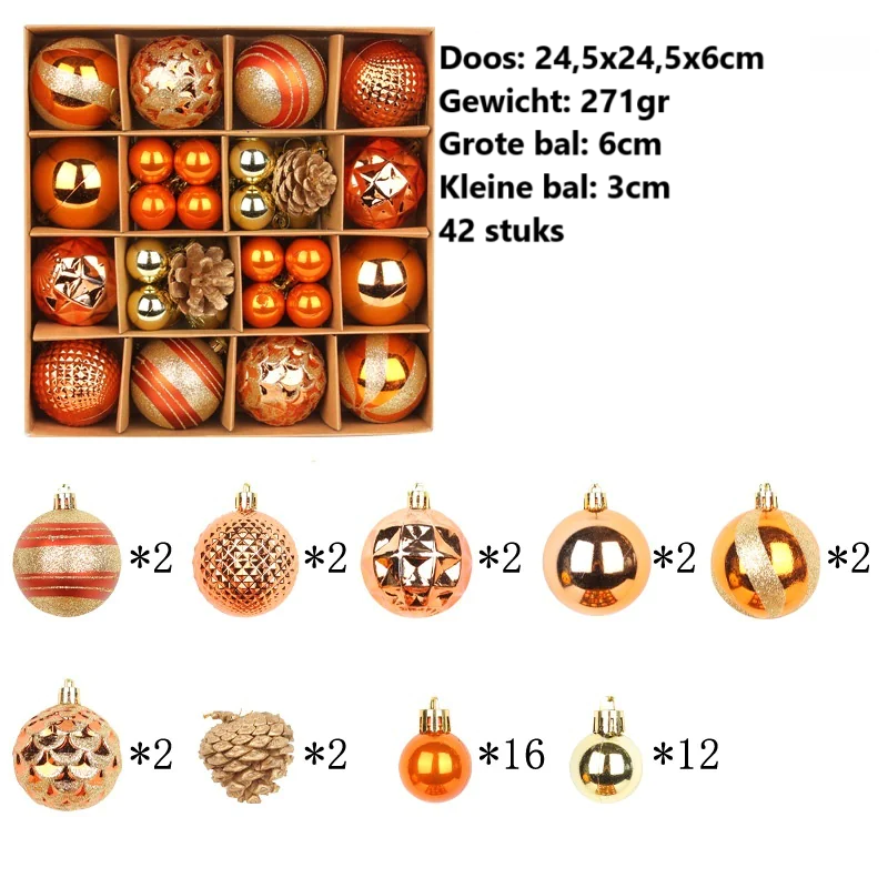 Mélange de boules de joyeux Noël