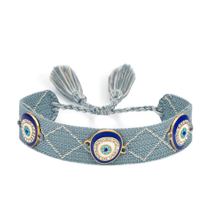 Gewebtes Armband „Lucky Blue Eyes“