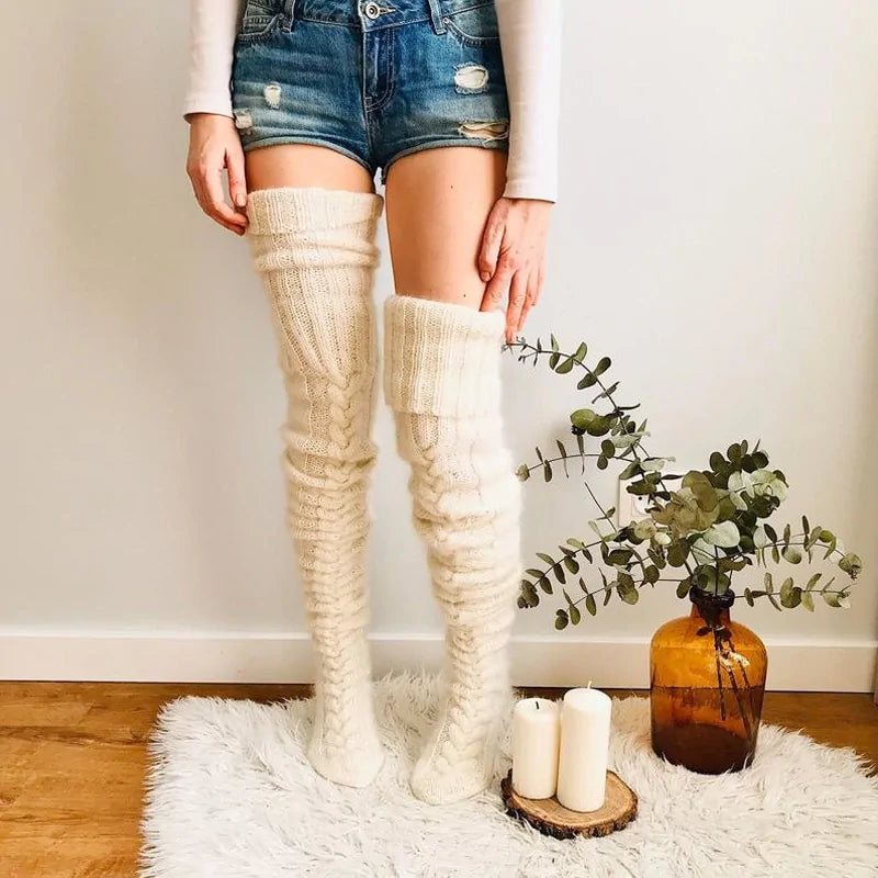 Nora's Cozy Winter Knee Socks