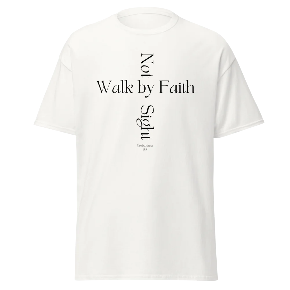 Tellon Unisex Classic Tee | Walk by Faith cross
