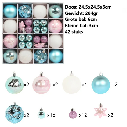 Mélange de boules de joyeux Noël