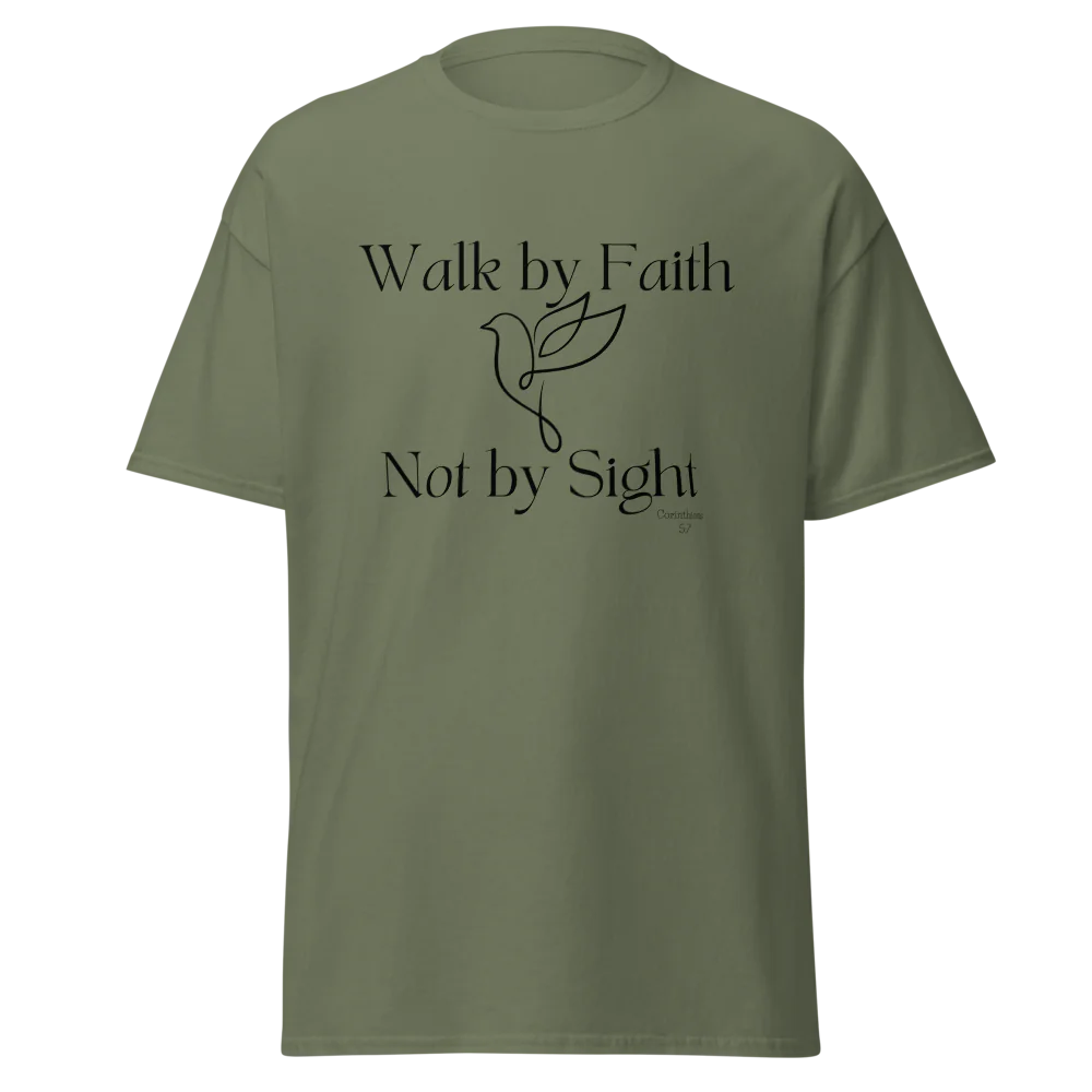 Tellon Unisex Classic Tee | Walk by Faith dove